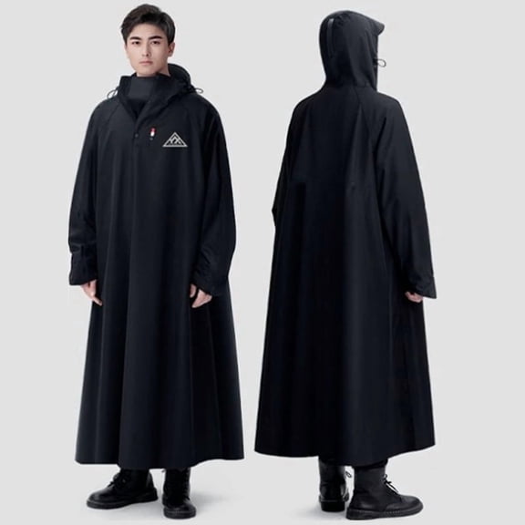 Thicken Oxford Waterproof Rain Gear Rain Poncho Unisex Outdoor Fashion Rain Coat Long Raincoat Loose Oversized Hooded Rainwear