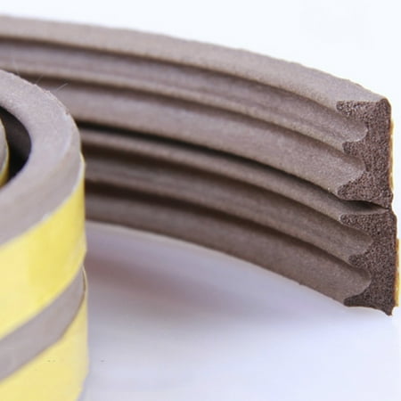 

5PCS Insulation Doors Strip Car Weatherstrip E Type 10m Weather Strip Seal Auto Edge Trim Noise Insulation brown