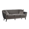 thumbnail image 4 of Topline Home Furnishings 2-piece Set: Sofa & Chair, Charcoal Velvet, 4 of 5