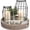 Black/White, variant on Brass Metal Lantern Candle Holders Set of 2 Farmhouse Indoor Outdoor Decor