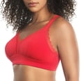 thumbnail image 3 of Dalis Wire-Free Full Bust Bralette, Racing Red, 38DDD, 3 of 5