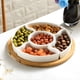 thumbnail image 2 of Snack Tray, Fruit Trays For Serving | Chips and Dip Container Dish Bowl | Reusable Serving Organizer Plate | 5 Compartments Appetizer Platter For Dried Fruit Veggie Charcuterie Candy, 2 of 9