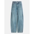 thumbnail image 6 of No Boundaries Ultra Baggy Barrel Jeans, 30.5", 32.5'', 34.5" Inseams, Women's and Women's Plus Sizes 00-4X, 6 of 6