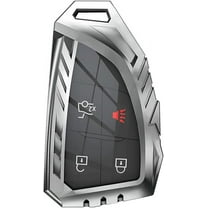 For Buick Key Fob Cover,Metal Cover for Buick Avenir Envision S 3 4 5 Button GMC Yukon Chevy Suburban Tahoe GMC with Keychain