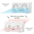 Holmes 9" Twin Blade Manual Window Fan, 2 Speeds, Reversible Airflow, 2 Extender Panels, White