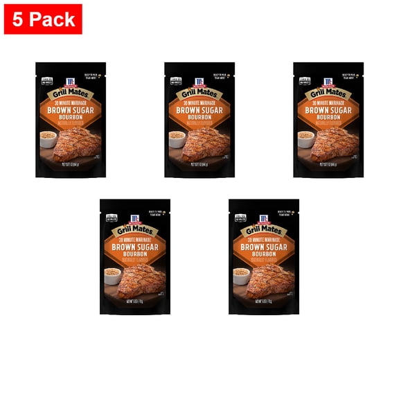 McCormick Grill Mates Brown Sugar Bourbon Single Use Marinade 5 oz - 5 Pack