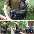 thumbnail image 5 of Large Capacity Lure Fishing Tackle Bag – Multi-Functional Tactical Waist Pack with Rod Holder, Crossbody Design for Bass, Spin, Fly & Saltwater Fishing Gear Storage, 5 of 16