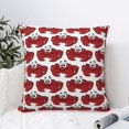 thumbnail image 4 of Yiaed Cute Red Crab Print Pillow Covers Super Soft Decorative Square Throw Pillow Covers Case Cushion Covers for Sofa Couch Bedroom Car Decor（No pillow core）-24"x24", 4 of 7