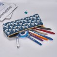 thumbnail image 5 of Xecao Snow Penguin Print Leather Pencil Case -Stationery Bag Pen Holder for Work & Office, 5 of 5