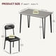 thumbnail image 2 of 4-piece dining mesa set para small spaces - space-saving moderno kitchen mesa con sillas para breakfast nook, 2 of 7