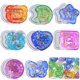 thumbnail image 1 of Molde de silicona para llavero con espejo transparente de resina epoxi con forma de estrella de cinco puntas, luna, arena movediza de doble capa y hielo, 1 of 5