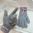 thumbnail image 4 of Kids Knitted Gloves Winter Stretchy Warm Gloves for Kids Full Finger Mittens for Children Boys Girls 5-12 Year, 4 of 4