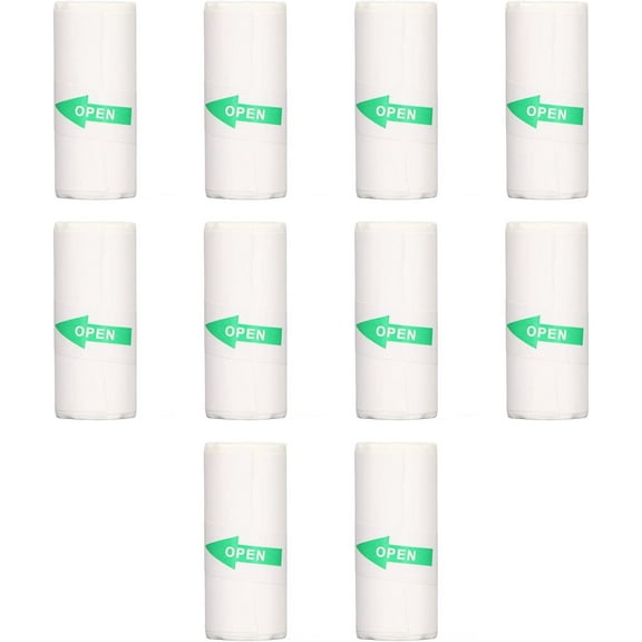 10Pcs Mini Printer Paper, 57 x 25 mm Self Adhesive Thermal Paper Printable Sticker Paper for Pocket Thermal Printer