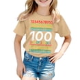 thumbnail image 2 of Letdown 100th Day of School Kids 100 Days Math Numbers T-Shirt Funny School Boys Girls Kids Gift 100 Days of School T-Shirts (Khaki,3-4 Years), 2 of 4