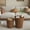 Walnut, variant on Oubayajia Round Coffee Table Set of 2, Modern Farmhouse Living Room End Table Set for Small Space