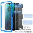 thumbnail image 4 of Takfox Case For Motorola Moto G 5G 2024 ,Shockproof Heavy Duty Rugged Locking Swivel Holster Belt Clip Kickstand Full Body Hard Shell Phone Cover Case,Blue, 4 of 7