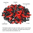 thumbnail image 4 of Unique Bargains 200pcs Rubber End Caps Cover Assortment 6mm Screw Thread Protector for Screw Bolt Black Red, 4 of 5