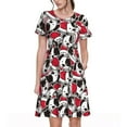 thumbnail image 1 of Saiise Robes d'Été Motif Chien Mignon pour Femmes T-Shirt Décontracté Manches Courtes Robe de Plage Florale avec Poches, 1 of 6