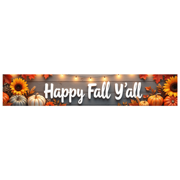 Decorative Design Happy Fall Banner Festive Leaves Thanksgiving Decoration Pumpkin for Autumn Celebration Outdoor Indoor
