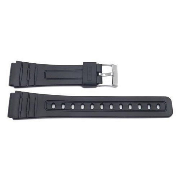 Casio - Casio Style Replacement 18mm Black Watch Strap - Walmart.com