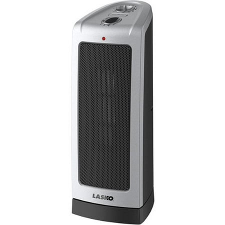

Lasko 16 Inch Oscillating Ceramic Tower Heater 2 Heat Settings with Adjustable Thermostat Auto Shut-Off Built-In Safety Features