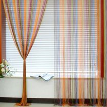 Clearance Color String Curtains 39 x 78 Inch Fringe Panels Room Divider Screen Home Decor Door Windows Wedding Party Hotel Living Room Doorways Restaurant
