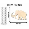 thumbnail image 2 of Unfinished Wood Mammoth Shape - Animal - Prehistoric - Craft - up to 46" DIY 10" / 1/2", 2 of 3