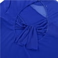 thumbnail image 6 of LiiYii Lyrical Womens Adult Figure Ice Skating Dress Long Sleeve Gymnastic Ballet Leotard Dance Wear Royal Blue XL, 6 of 7