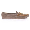 thumbnail image 4 of Minnetonka Men's Leather Laced Softsole, Grey, Size 7, 4 of 9