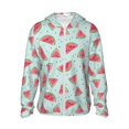 thumbnail image 1 of Disketp Watermelon for Men's Sun Protection Hoodie Performance Long Sleeve Fishing Outdoor Lightweight-Small, 1 of 7