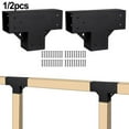 thumbnail image 5 of 4x4inch Steel DIY Pergola Hardware Kit 3Way Right Angle Corner Bracket with Base, 5 of 5