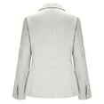 thumbnail image 4 of Blazers for Women Oversized Single Breasted Button Notch Lapel Business Blazer Suit Jacket Casual Solid Loose Comfy Open Front Long Sleeve Work Office Blazer Jackets, 4 of 6