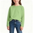 thumbnail image 3 of MiyNaa Boys Girls Long Sleeve Shirt Toddler Kids Round Neck Tops Comfort Basic Solid Color T Shirt, 3 of 7