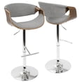 thumbnail image 1 of Curvo Mid-Century Modern Adjustable Barstool by LumiSource, 1 of 7