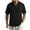 Black, variant on Dagugfen Mens Shirts Plus Size Button up Short Sleeve Loose Solid Color Casual Summer Tops with Pocket