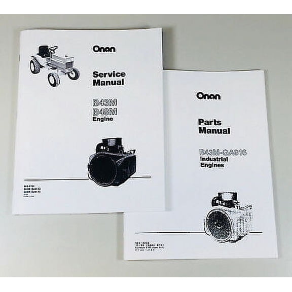 Case 446 Garden Tractor Onan B43M 16Hp Gas Engine Service Manual Parts Catalog