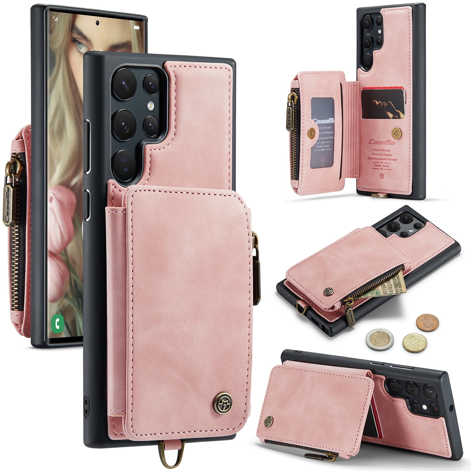 Luxury Detachable Magnetic Leather Flip Wallet Phone Case With Card Ho –  jenacase