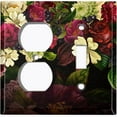 thumbnail image 4 of Metal Light Switch Plate Outlet Cover Rose Red White Wallpaper ROS019, 4 of 13