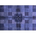 thumbnail image 1 of Ahgly Company Indoor Rectangle Checkered Blue Modern Area Rugs, 7' x 10', 1 of 4