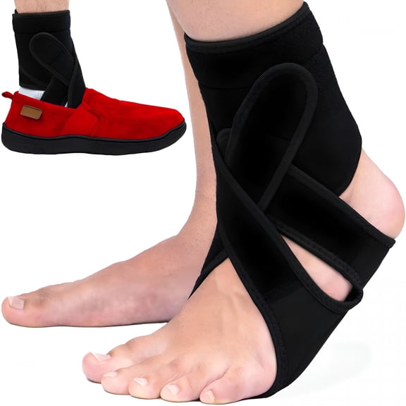 XIRQI Left Foot Afo Foot Drop Brace for Walking with Shoes,Socks,Or Barefoot Provides Foot Drop Support for Men Or Women And Provides Plantar Fasciitis Relief