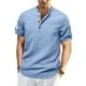 thumbnail image 1 of pstuiky camisetas para hombre, Camisa/Top de manga corta con cuello para hombre, color liso, holgada, informal, de manga corta ropa de hombre xxxl, 1 of 8