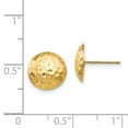 thumbnail image 3 of 14K Yellow Gold Earring Button Women'S 9 mm Madi K Puffed Round Post Earrings, 3 of 3