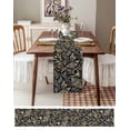 thumbnail image 6 of Hokiten Table Runners 108 Inches Long Dress Scarves, Black Floral Farmhouse Coffee/Dining/Kitchen Table Runner for Living Room, Boho Botanical Vintage Paisley Flower 13x108 Inch, 6 of 7