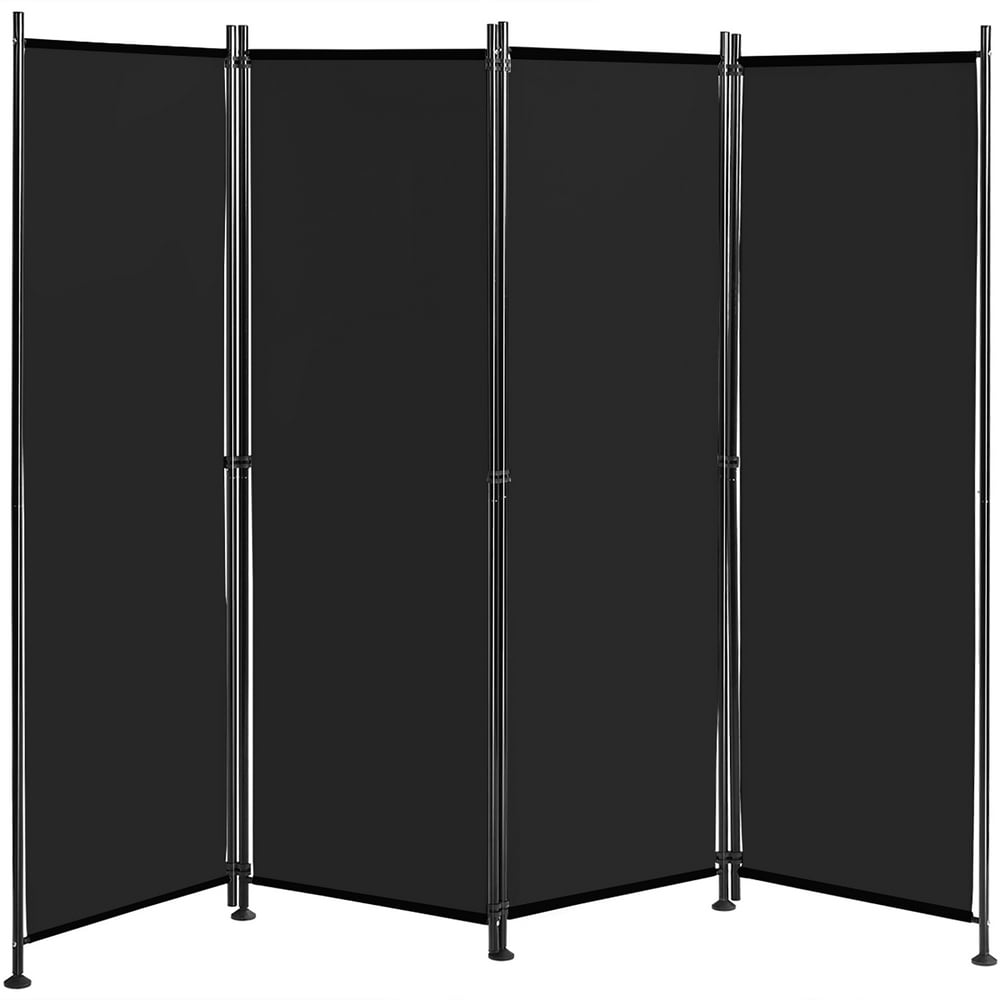 Costway 4Panel Room Divider Folding Privacy Screen w/Steel Frame