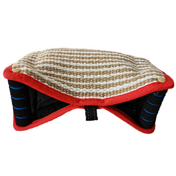 Greeniant yuteManga para mordedura de perro resistente al desgarro, yute duradero, mango cómodo, funda para mordedura de entrenamiento para Suministros para perros borde rojo