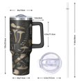 thumbnail image 3 of Fungi Gothic Mushroom Tumbler with Handle Lid Straw, Psychedelic Trippy Boho Magical Forest Mushrooms Stainless Steel Insulated Travel Coffee Mug Cup, Aesthetic Gift, 3 of 5