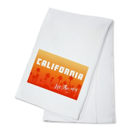 - Los Angeles, California - Palm Trees - Lantern Press Artwork (100% Cotton Kitchen Towel)