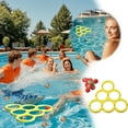 thumbnail image 2 of Floating Throwing Game Set for Dynamic Water Sports and Family Pool with Rainbow Design, 2 of 7