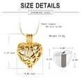 thumbnail image 2 of Personalize Heart Vial Locket Memorial Cremation Jewelry for Ashes Holder Urn Necklace Keepsake Jewelry, 2 of 6
