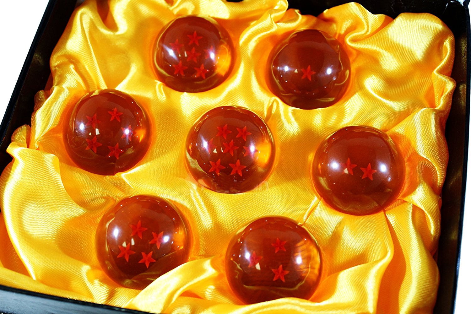 Set of Acrylic Miniature Dragon Balls 1.7" Each with Collectible
